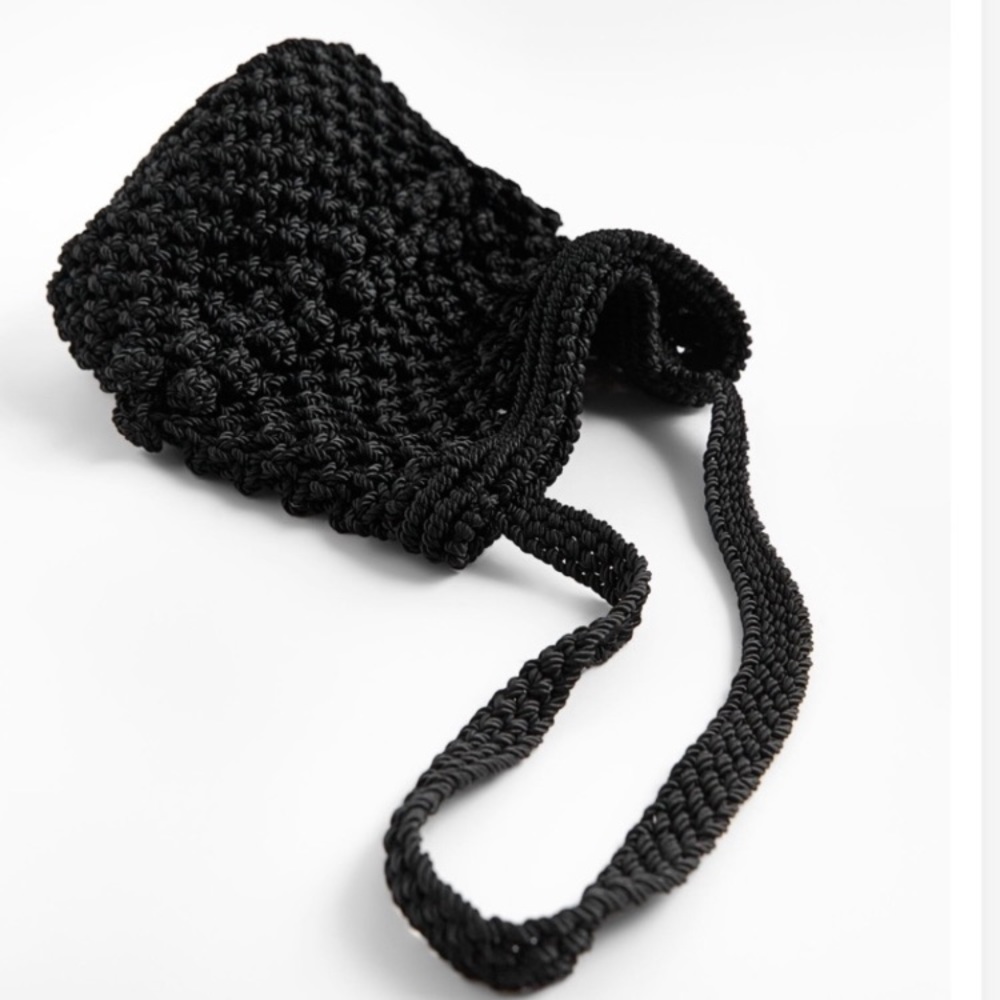 Zara Crochet Bucket Bag.  NWOT